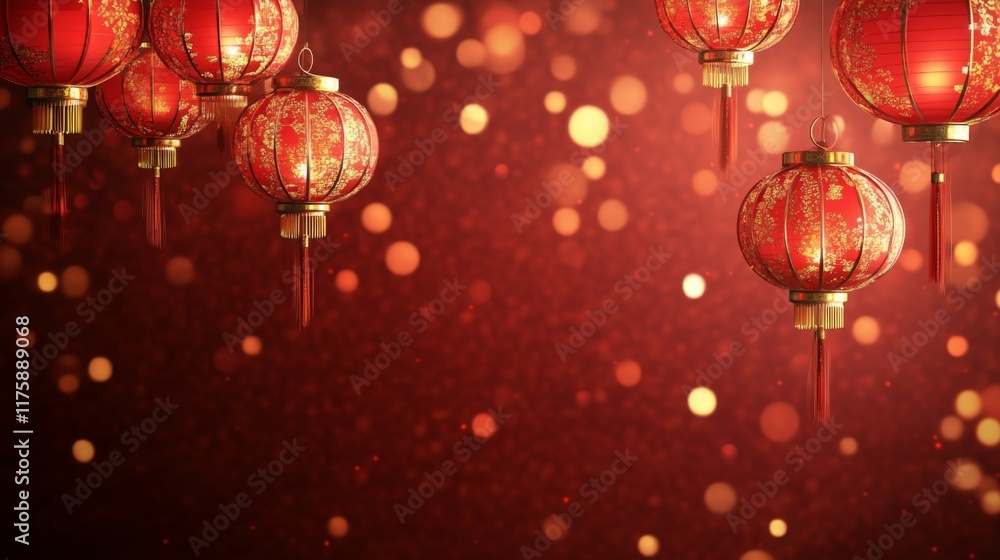Red Lanterns in Festive Glow Red Lanterns in Festive Glow