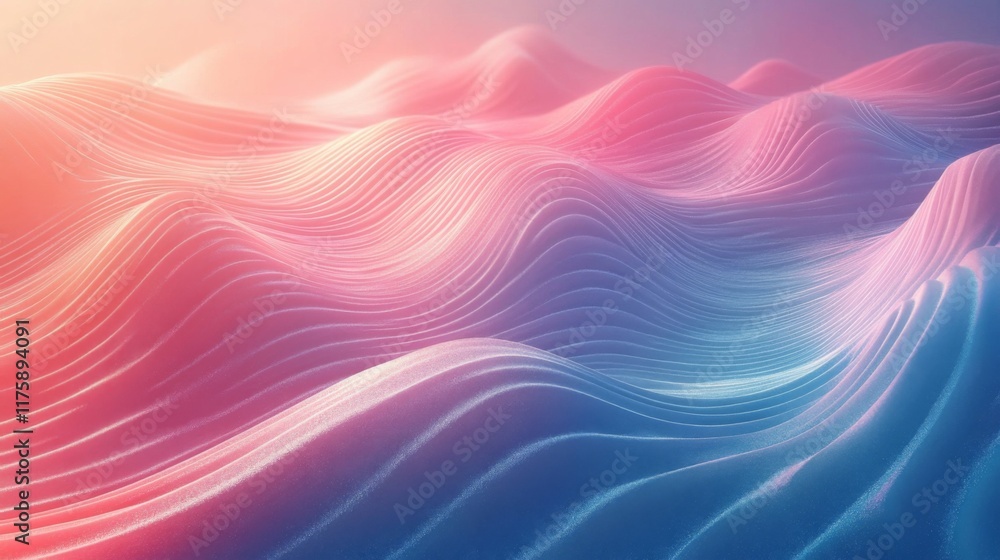 Obraz premium Abstract 3D Waves Landscape