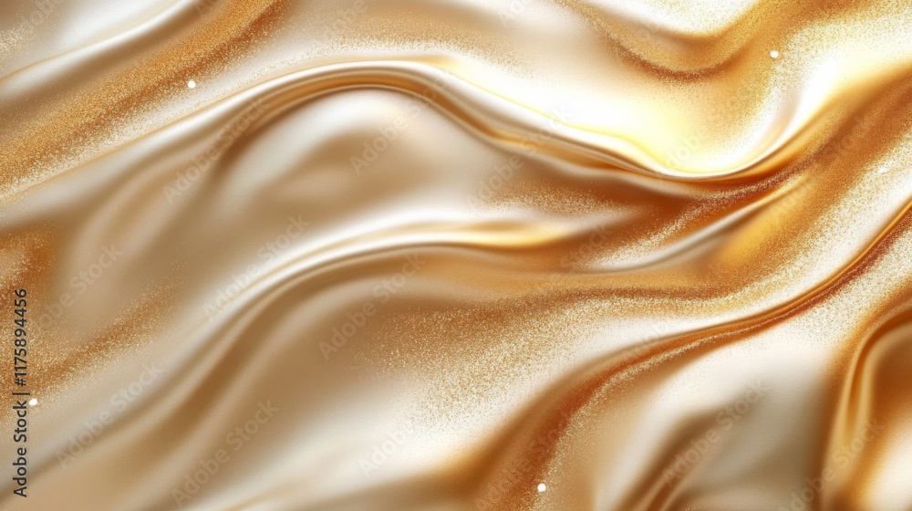 Fototapeta premium Golden Silk Waves