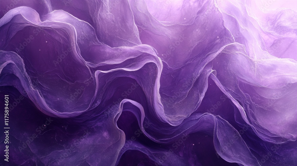 Fototapeta premium Ethereal Purple Abstract Waves