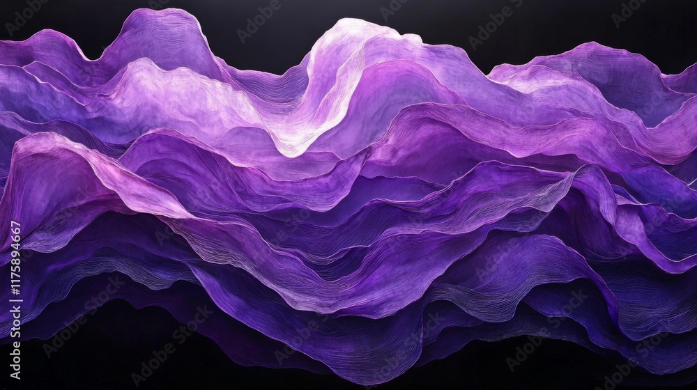 Obraz premium Abstract Purple Waves
