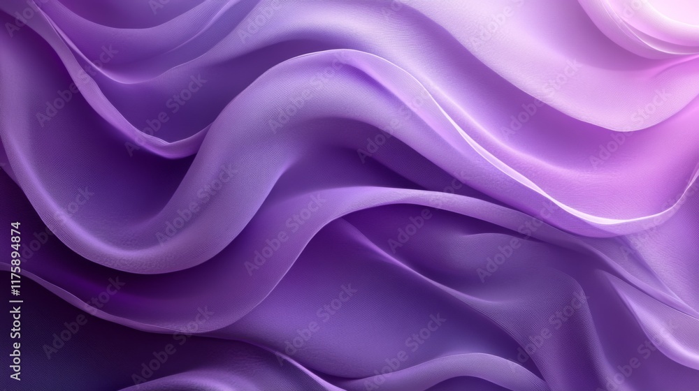 Fototapeta premium Abstract Purple Fabric Waves