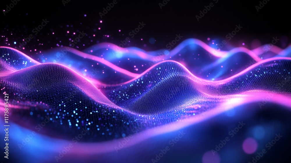 Obraz premium Abstract Glowing Waves