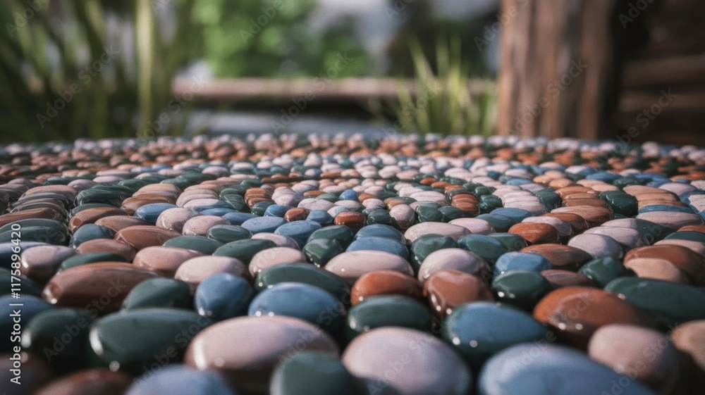 Fototapeta premium stones on the beach Generative Ai