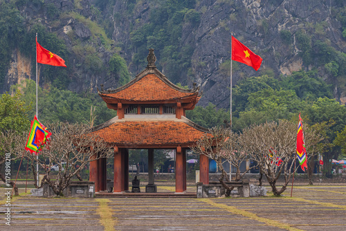 Ancient building near Hoa Lu ancient capital, Ninh Binh, Vietnam photo