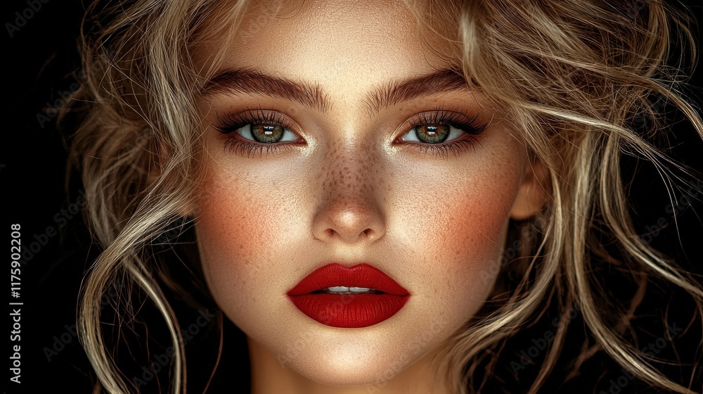 Stunning Close-Up of a Glamorous Model Stunning Close-Up of a Glamorous Model