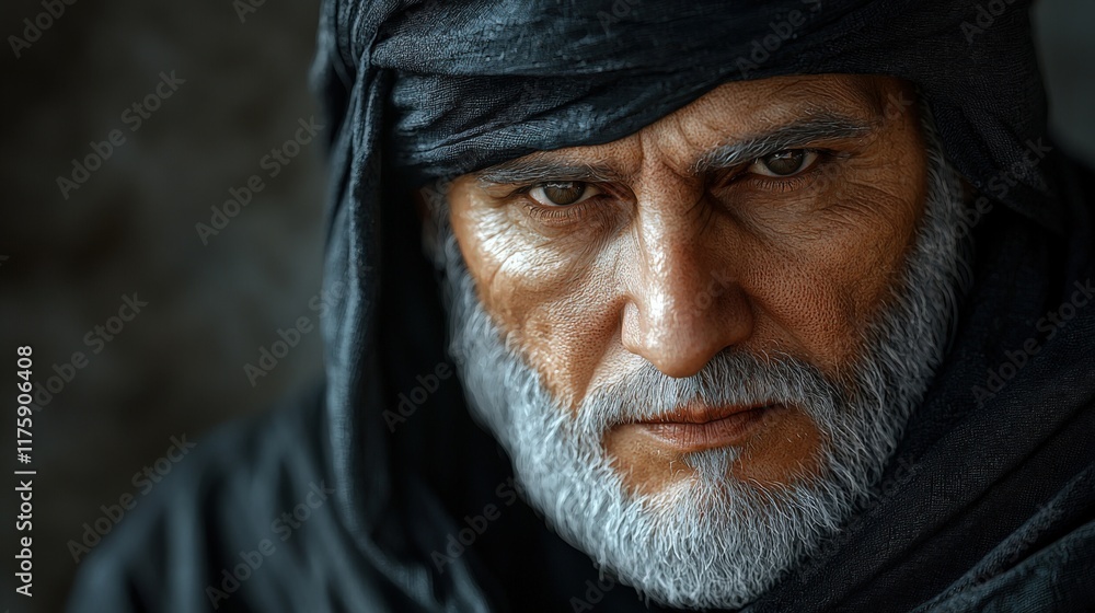 Intense Portrait of a Middle-Eastern Elder Intense Portrait of a Middle-Eastern Elder
