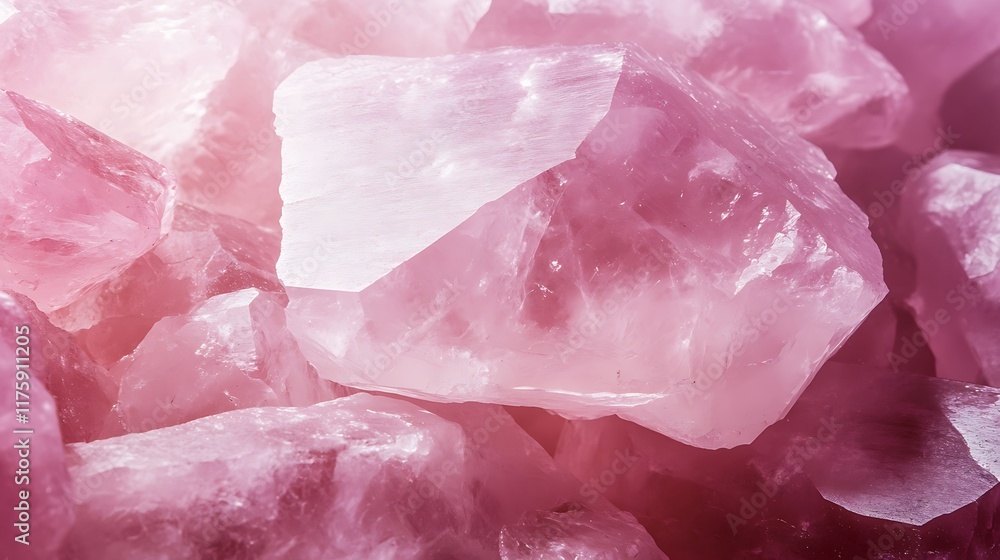 Fototapeta premium A smooth, polished rose quartz background with a subtle sheen