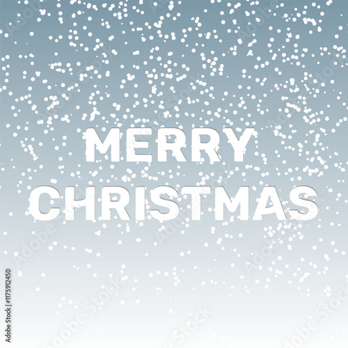 Vector winter flurry with snowflakes Delicate snow crystals forming a natural winter scene for Christmas cards, posters, decorations, and festive and banners.