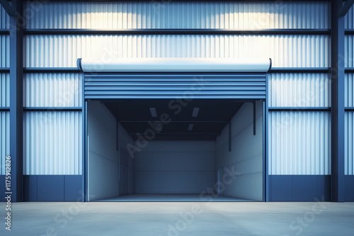 Wallpaper Mural Sliding steel door of large storage warehouse Torontodigital.ca