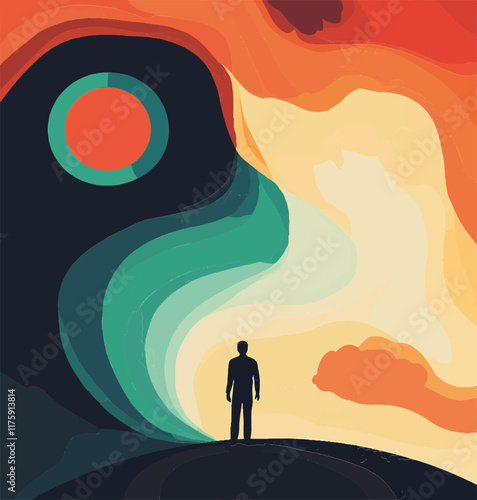 Vektorgrafik aus dem Package:  flat, retro, vintage, modern, art, zeitgeist, film, 