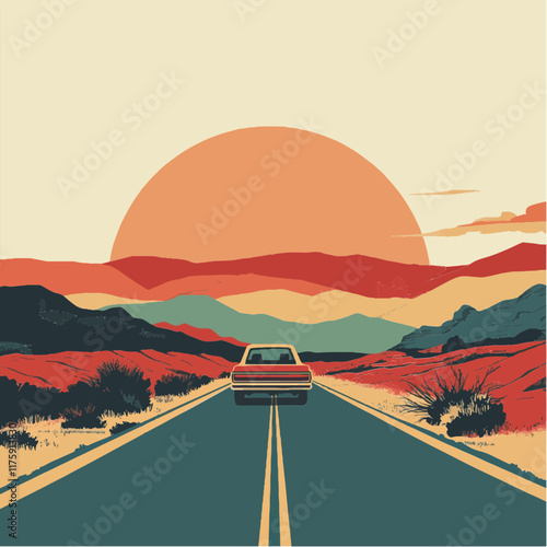 Vektorgrafik aus dem Package:  flat, retro, vintage, modern, art, zeitgeist, film, 