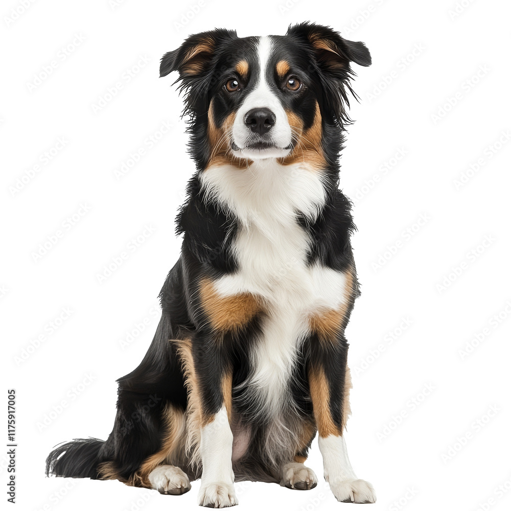 Adorable black and white dog with a charming gaze Adorable black and white dog with a charming gaze