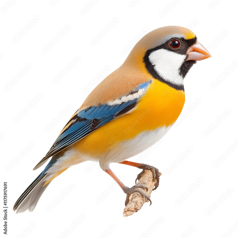 Fototapeta premium Colorful bird perched on a branch in natural light