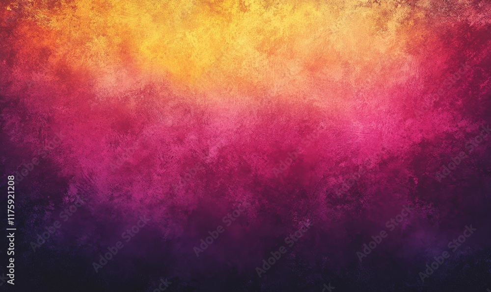A pink, yellow, magenta, and purple color gradient on a dark grainy background is ideal for an abstract header poster design. A pink, yellow, magenta, and purple color gradient on a dark grainy background is ideal for an abstract header poster design.
