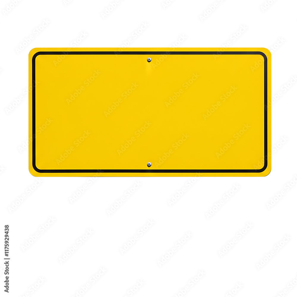 Yellow blank road sign with transparent background. Transparent PNG cutout Yellow blank road sign with transparent background. Transparent PNG cutout