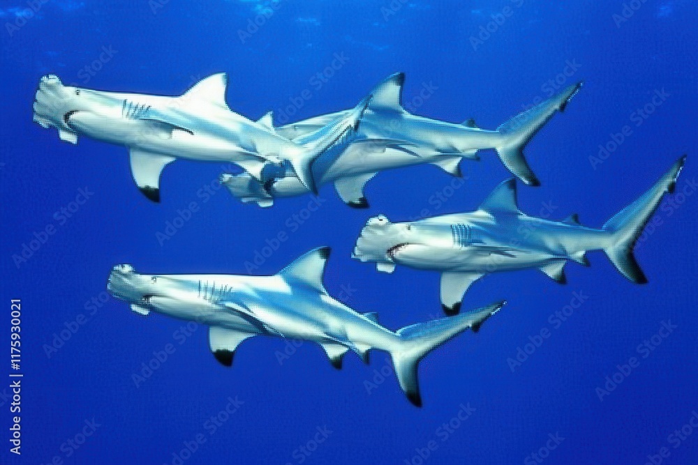 Obraz premium Scalloped Hammerhead Sharks