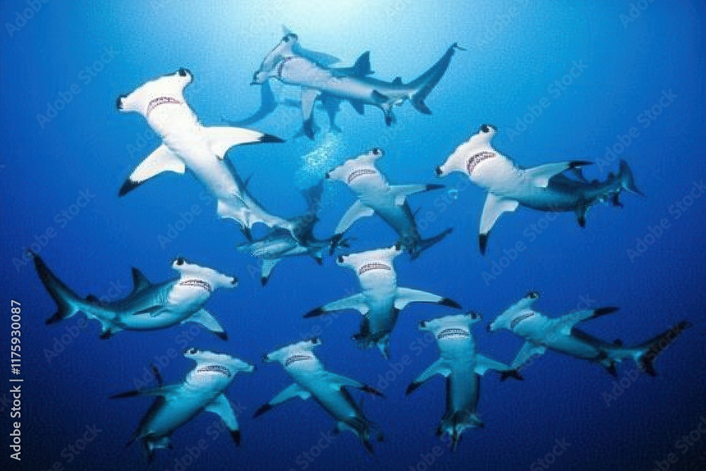 Obraz premium Scalloped Hammerhead Sharks