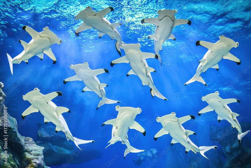 Obraz premium Scalloped Hammerhead Sharks