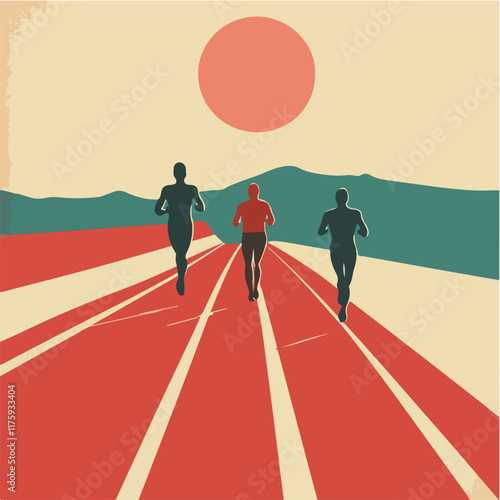 Vektorgrafik aus dem Package:  flat, retro, vintage, modern, art, zeitgeist, film, 