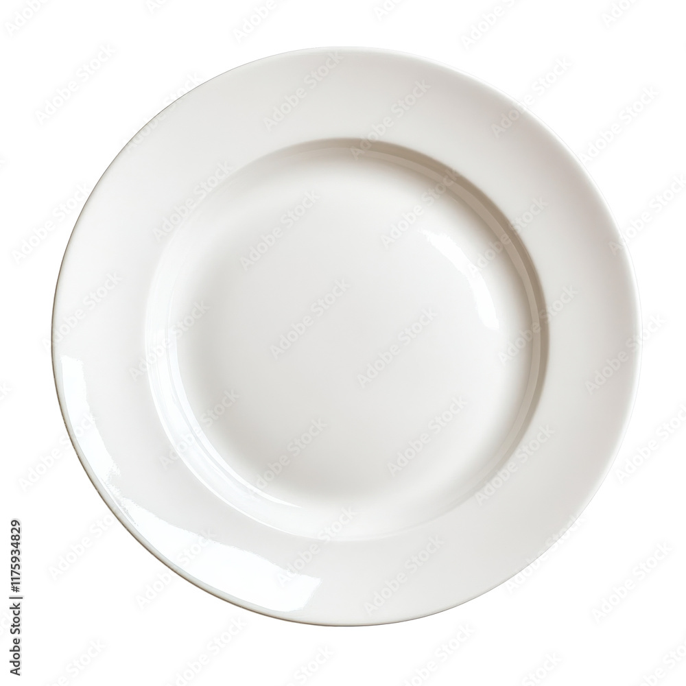 Simple white plate on a clean surface Simple white plate on a clean surface
