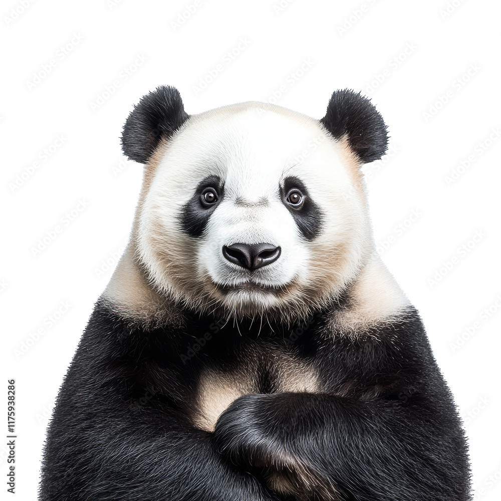 Obraz premium Cute panda looking directly at the camera