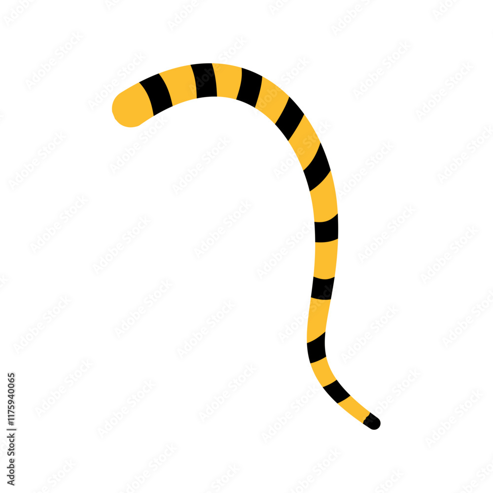 Naklejka premium Tiger tail icon vector. Vector illustration
