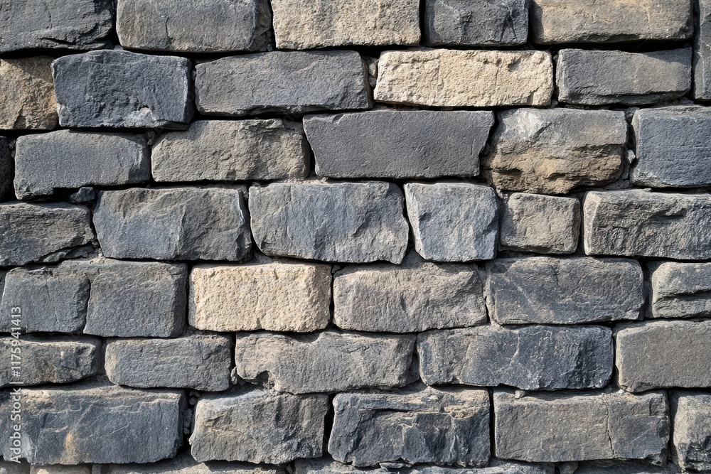 Fototapeta premium 石造りの壁の構造と質感が際立つデザイン