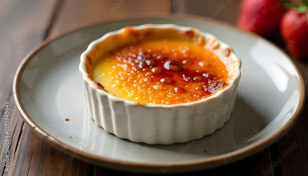 Creme brulee real photo photorealistic stock Creme brulee real photo photorealistic stock