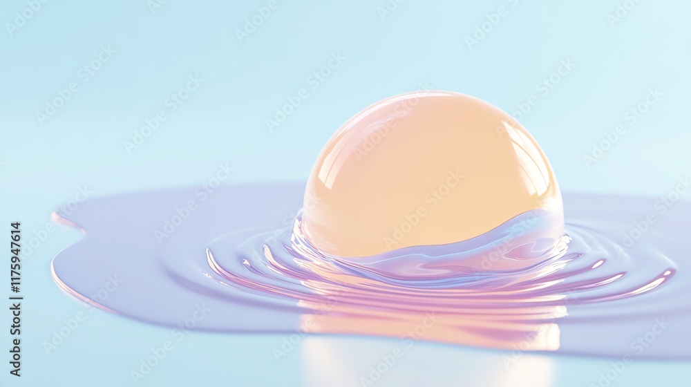 A soothing composition of a soft pastel sphere resting amidst gentle waves, evoking tranquility and playful elegance. A soothing composition of a soft pastel sphere resting amidst gentle waves, evoking tranquility and playful elegance.