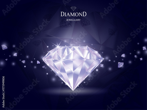 diamond on dark background