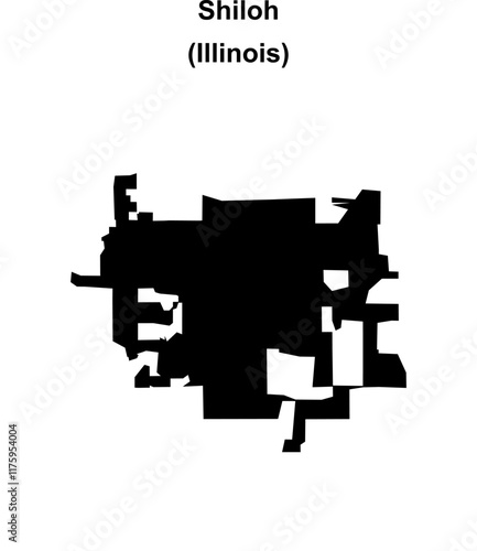 Shiloh (Illinois) blank outline map