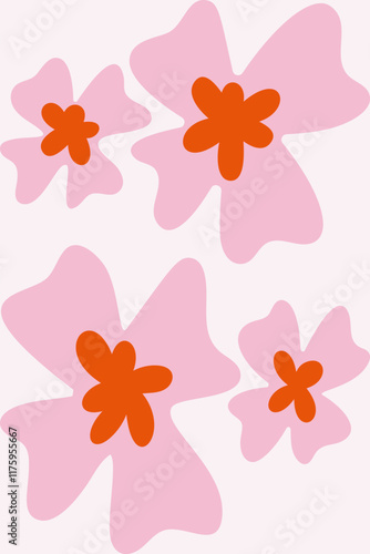 Cute daisy flower botanic pattern