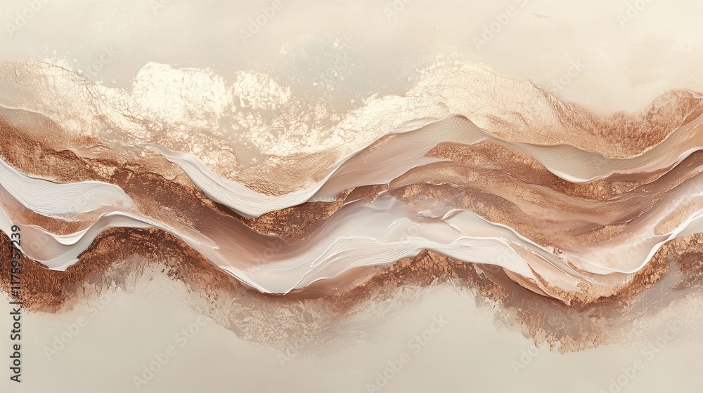 Obraz premium textured waves of gold