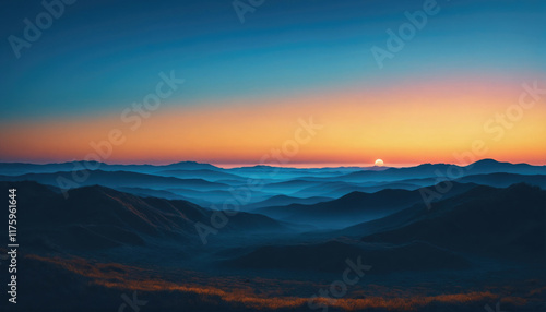 Wallpaper Mural Majestic sunrise over misty mountains showcasing vibrant colors and serene atmosphere Torontodigital.ca