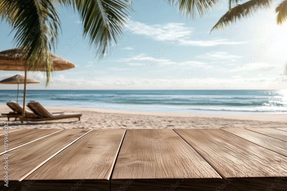 Relaxing beach club table with ocean view Relaxing beach club table with ocean view
