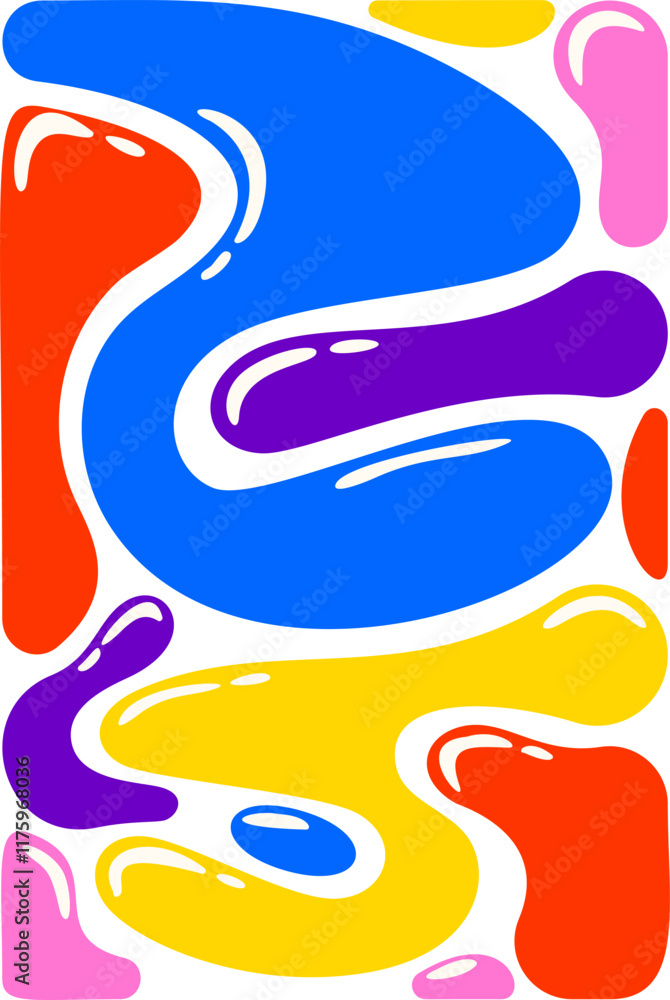 Obraz premium Modern minimalist liquid art print