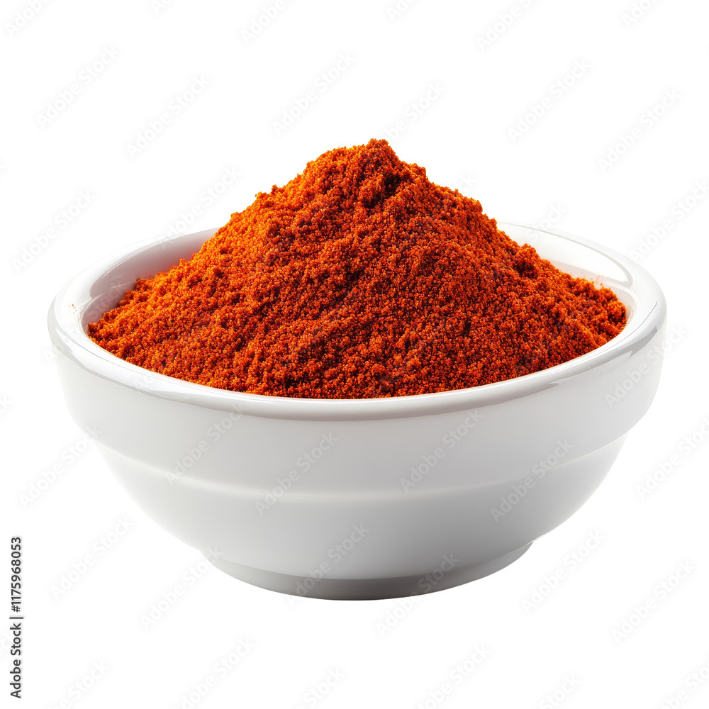 A vibrant bowl of paprika powder on a clean transparent background for culinary inspiration and flavor enhancement, paprika powder in a bowl on a transparent background A vibrant bowl of paprika powder on a clean transparent background for culinary inspiration and flavor enhancement, paprika powder in a bowl on a transparent background