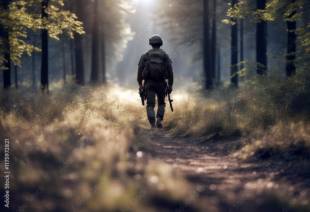 soldier forest away scene battlefield summer risi walking late sun cinematic 2024 soldier forest away scene battlefield summer risi walking late sun cinematic 2024