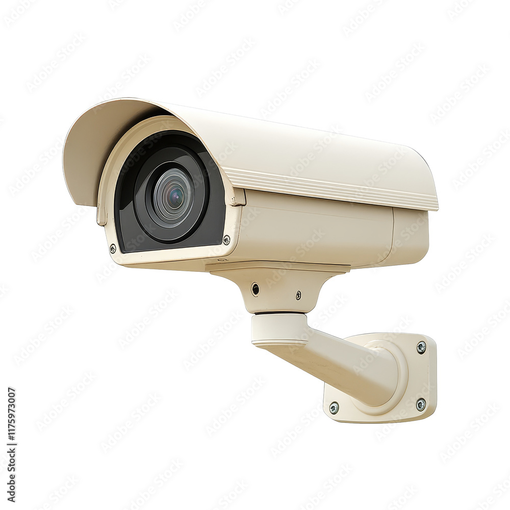 Surveillance camera mounted on a wall with a clear lens design isolated on a transparent background, Surveillance camera isoalted on transparent background Surveillance camera mounted on a wall with a clear lens design isolated on a transparent background, Surveillance camera isoalted on transparent background