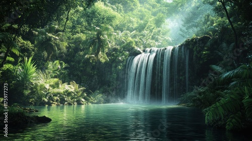 waterfall in the jungle