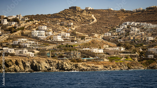 Hillside homes on Mykonos