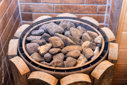 Hot stones in the Russian sauna
