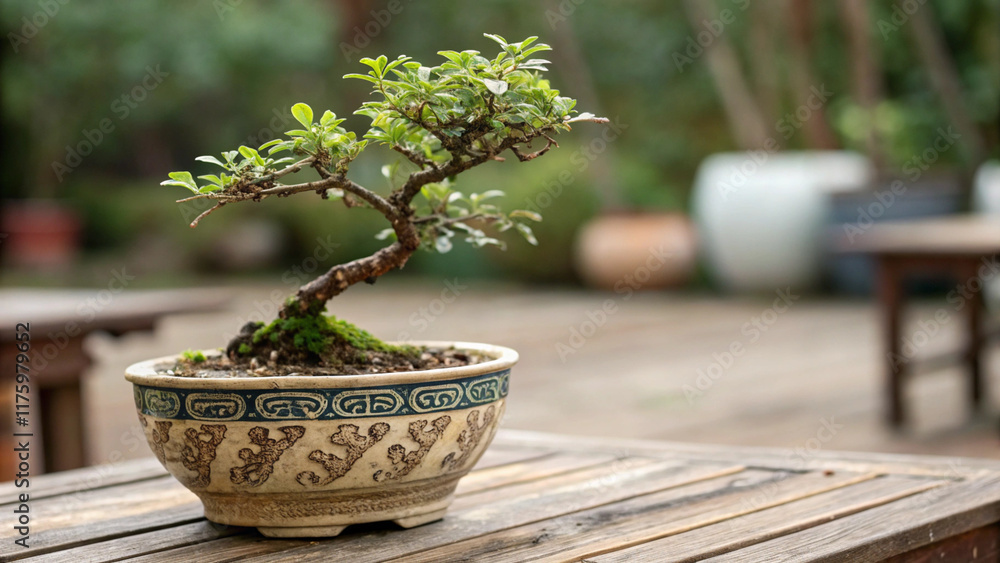 bonsai tree in flowerpot bonsai tree in flowerpot