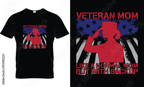Veteran Mom T-Shirt Design Template