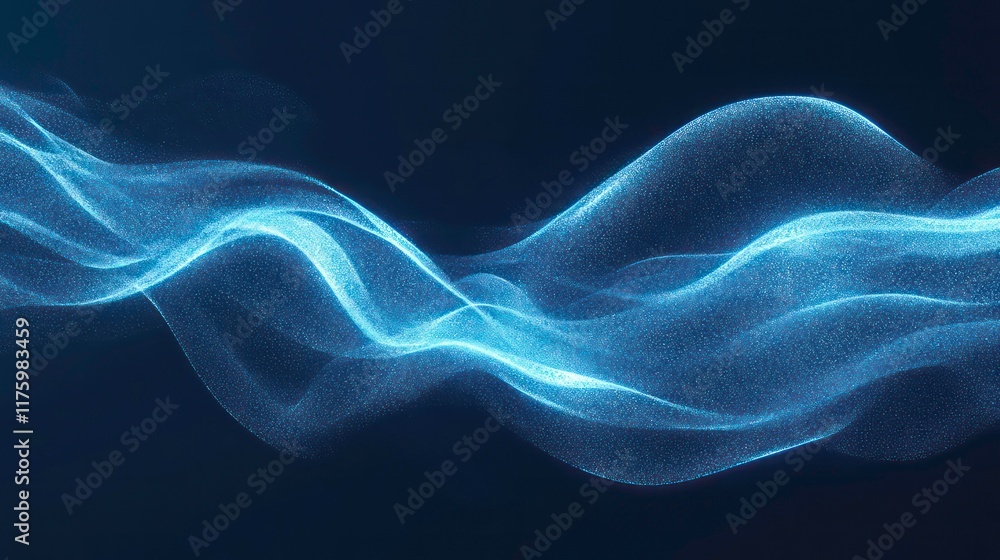 Abstract composition of blue waves and curves, creating a modern and dynamic visual effect with depth and texture. Abstract composition of blue waves and curves, creating a modern and dynamic visual effect with depth and texture.