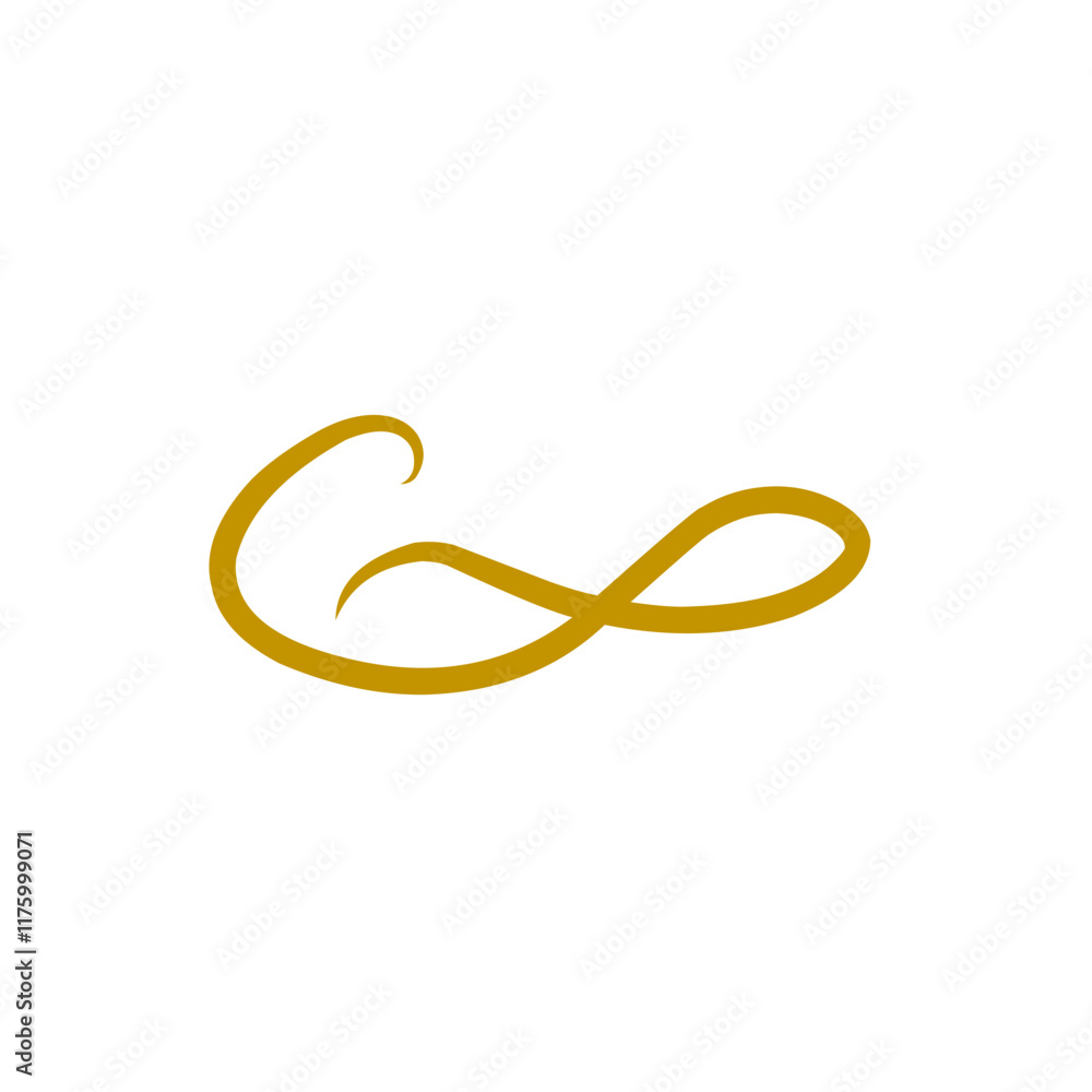 gold curly graphic element gold curly graphic element