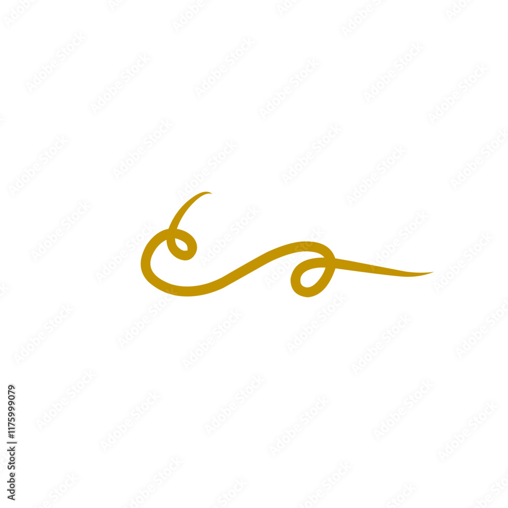 gold curly graphic element gold curly graphic element