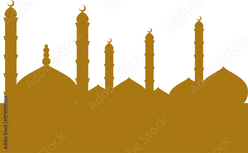 Golden mosque Islamic border