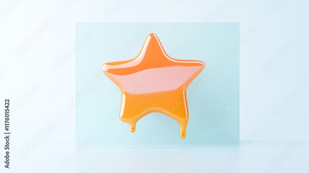 A colorful, dripping star-shaped design on a light background, showcasing vibrant orange and pink hues. A colorful, dripping star-shaped design on a light background, showcasing vibrant orange and pink hues.